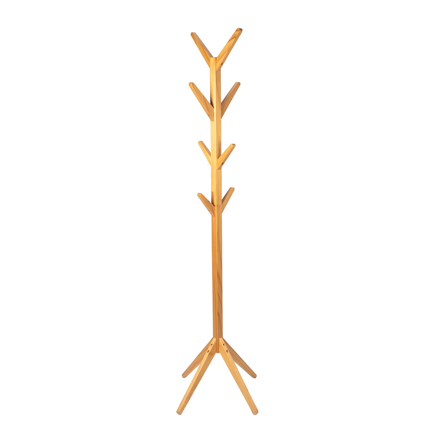 VESTIAMO CASA - Appendiabiti da Terra in Legno di Pino 8 Posti Linea Woodpine h167,5 cm