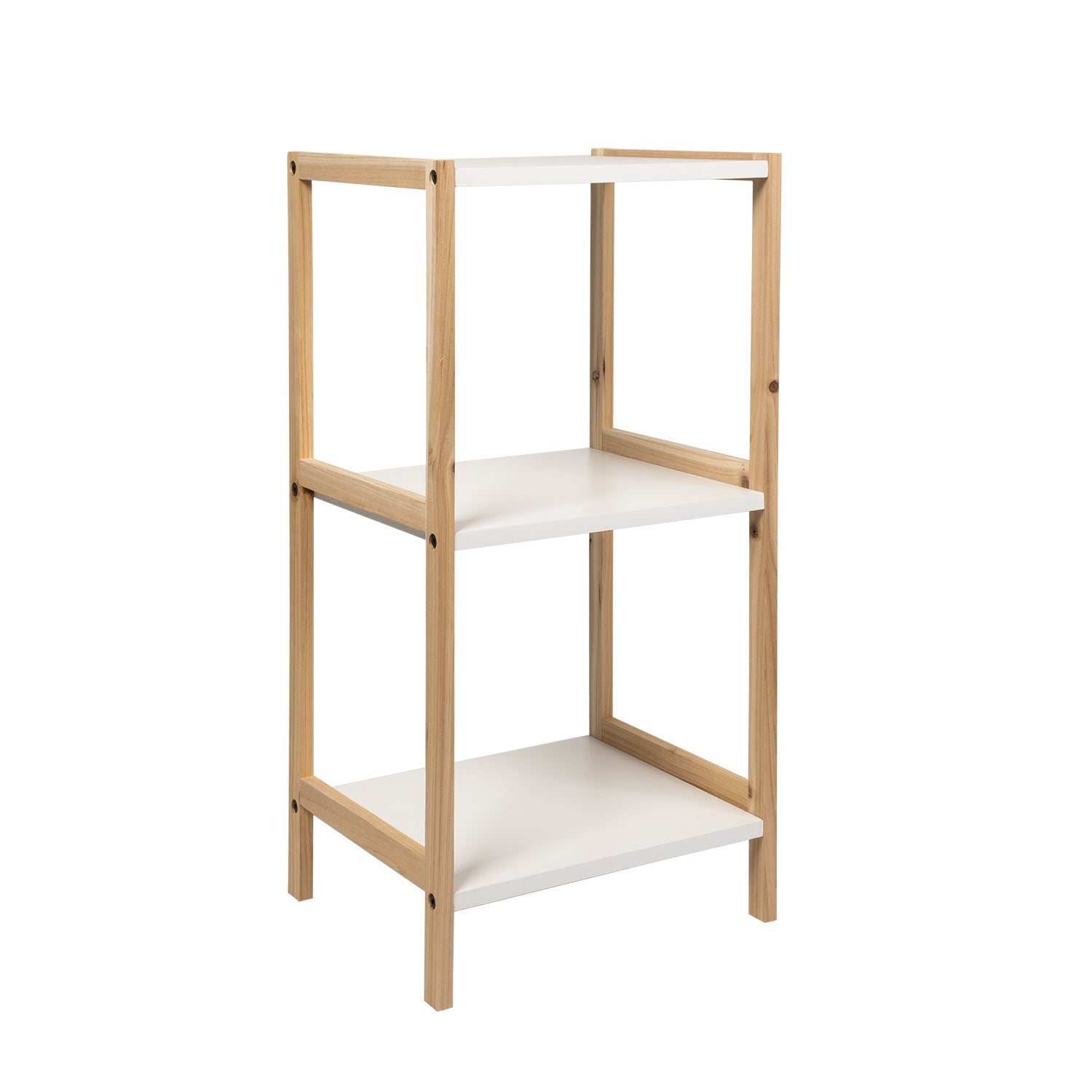 VESTIAMO CASA - Scaffale Multiuso in legno di Abete 3 ripiani Linea Woodhandy - h70x35x30 cm