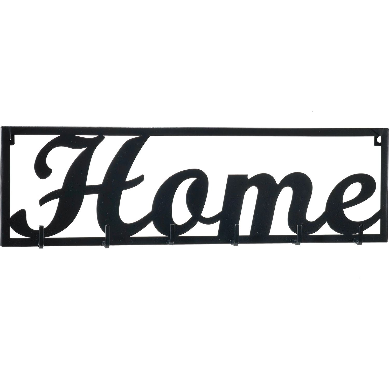 VESTIAMO CASA - Appendiabiti 6 posti in metallo  Nero - h15,2x51x3,5 cm