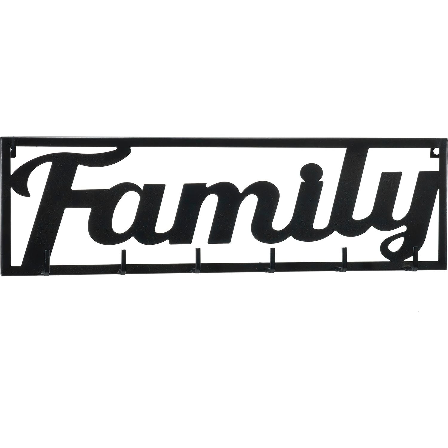 VESTIAMO CASA - Appendiabiti 6 posti in metallo  Nero - h15,2x51x3,5 cm