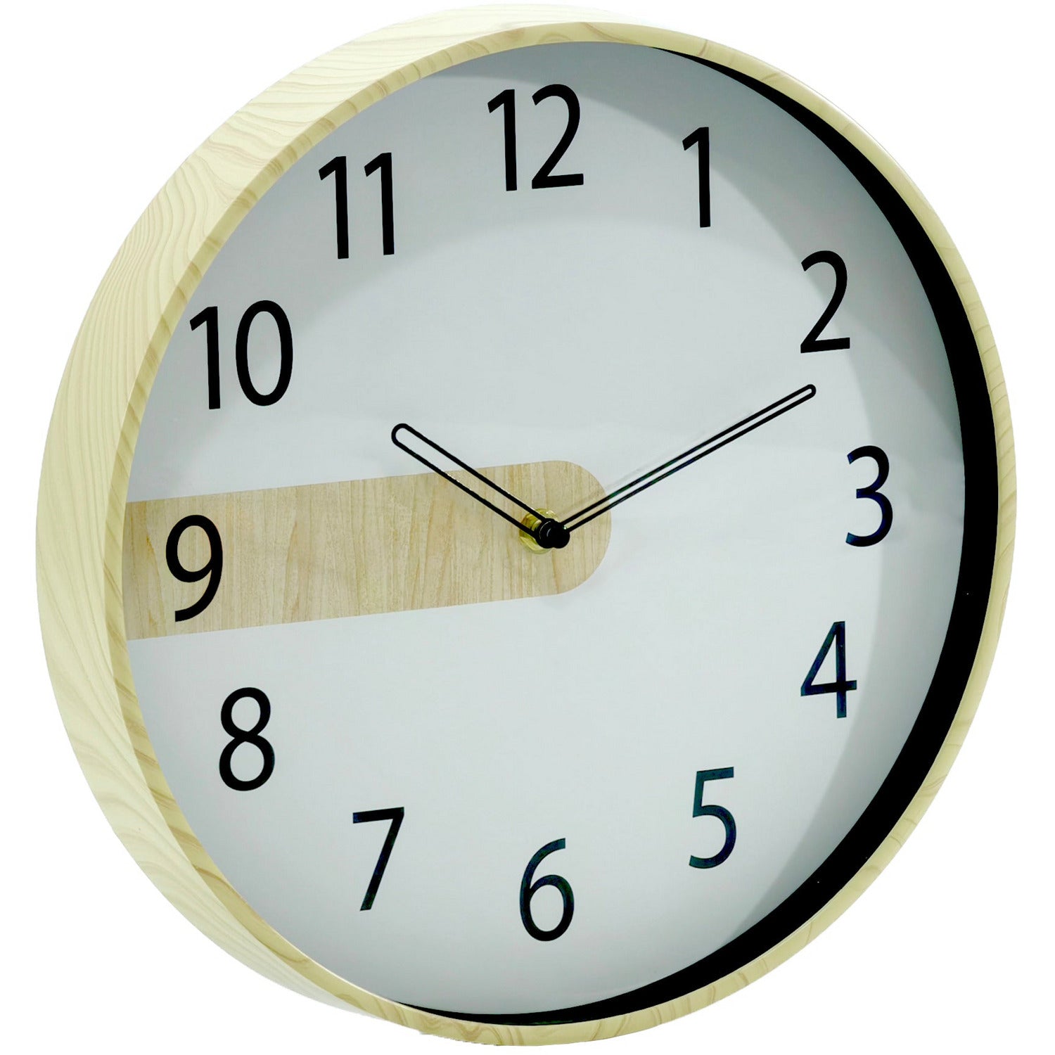 DICTROLUX - Orologio da parete effetto legno - diametro 30 cm