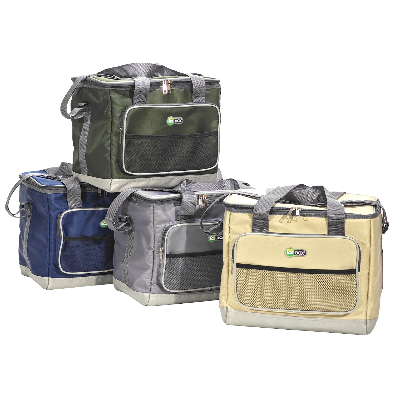 Set 2 Borse Termiche Pieghevoli 47cm In Alluminio - Frigo Borsa Per Spesa, Campeggio E Picnic (Grigio)