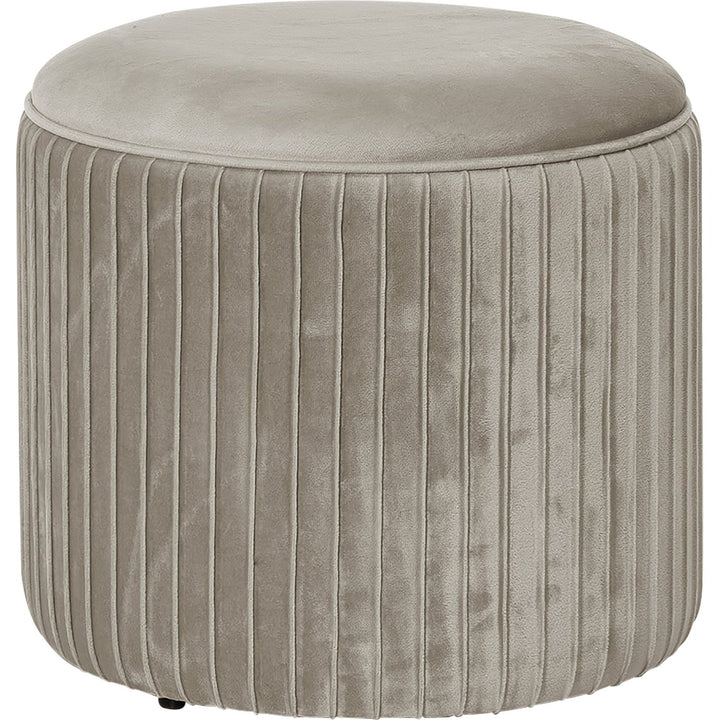 VESTIAMO CASA - Pouf Contenitore in Velluto Tortora - h36 cm x diametro 38 cm