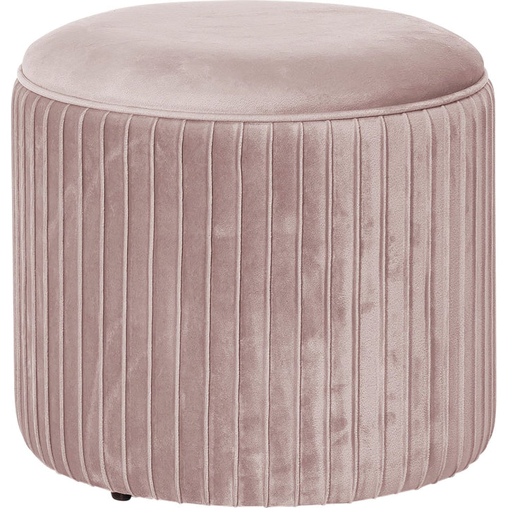 VESTIAMO CASA - Pouf Contenitore in Velluto Rosa - h36 cm x diametro 38 cm