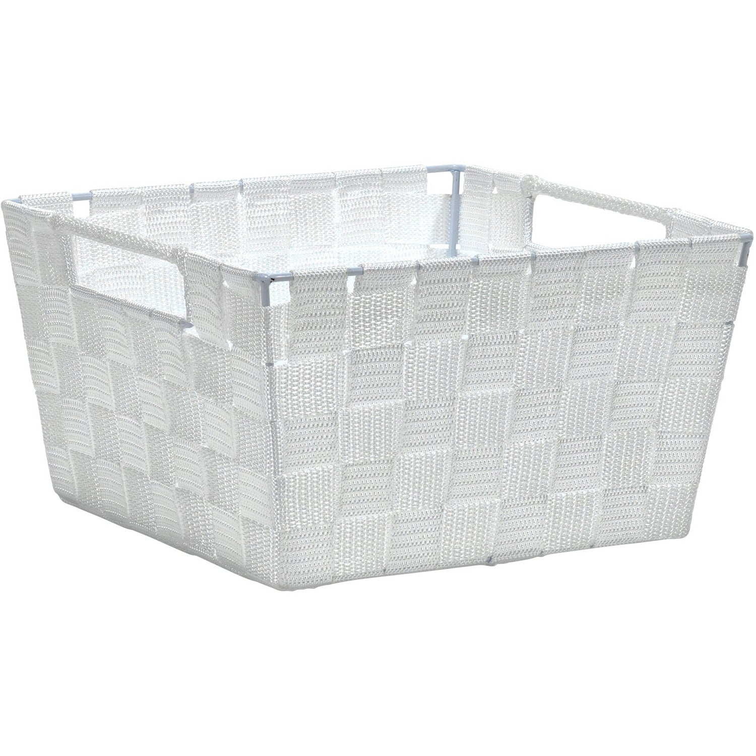 VESTIAMO CASA - Cestino con Manici Bianco - h14x25x25 cm