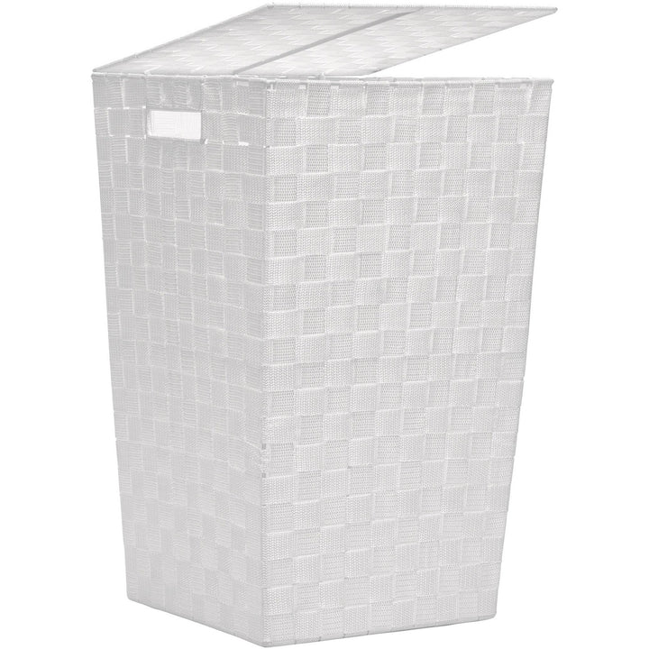 VESTIAMO CASA - Cesto portabiancheria con coperchio bianco - h53x33x33 cm