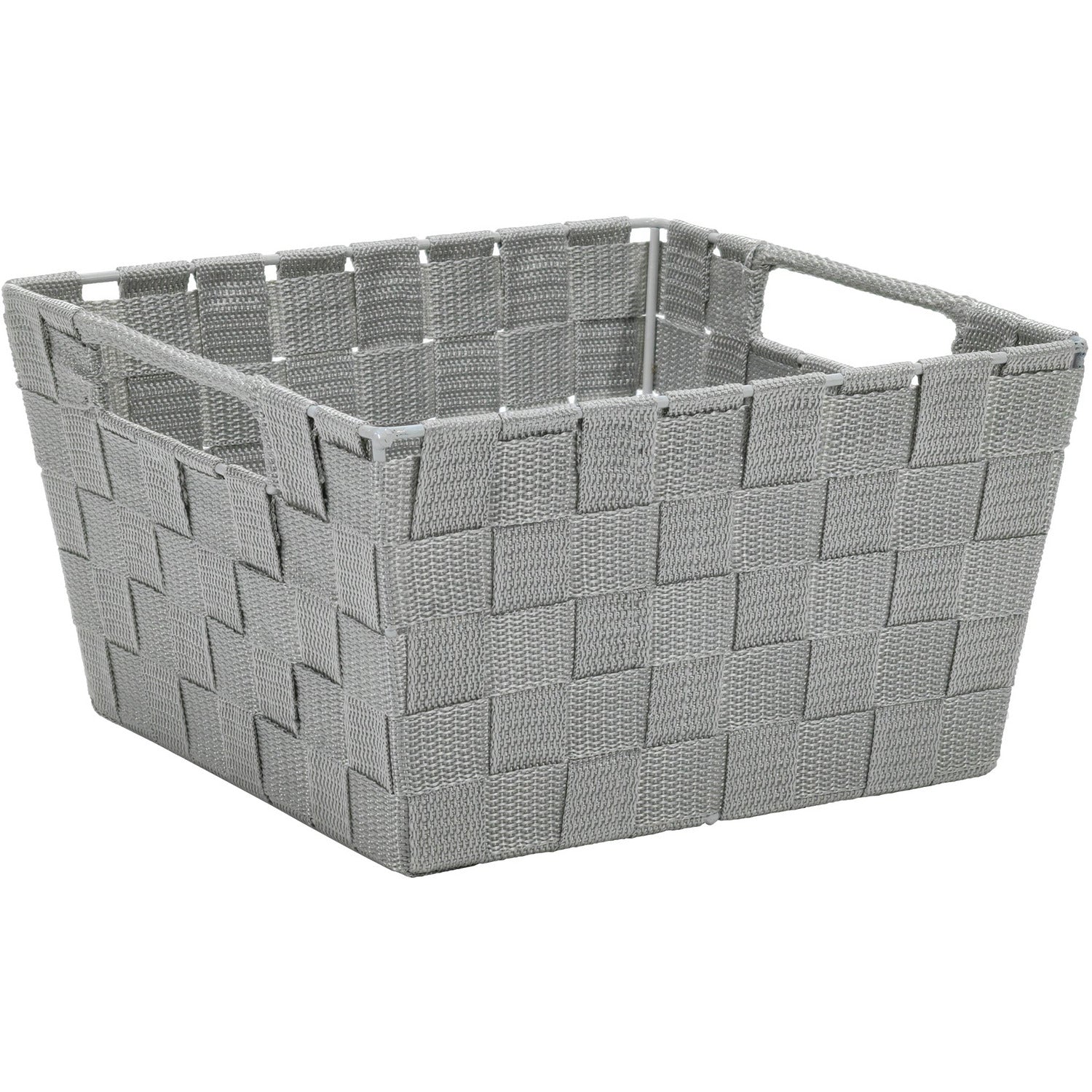 VESTIAMO CASA - Cestino con manici Grigio - h14x25x25 cm