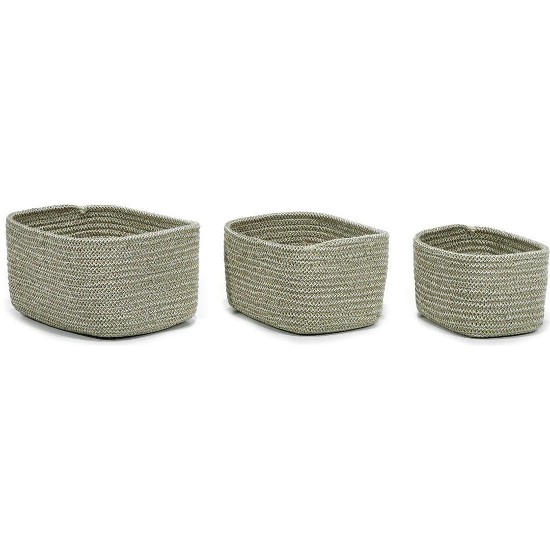 Home Zone Living Cestino Piccolo 1,7L - Set Da 2, Rettangolare Con Coperchio Effetto Legno, Verde Serene, Collezione Virtuoso - 3