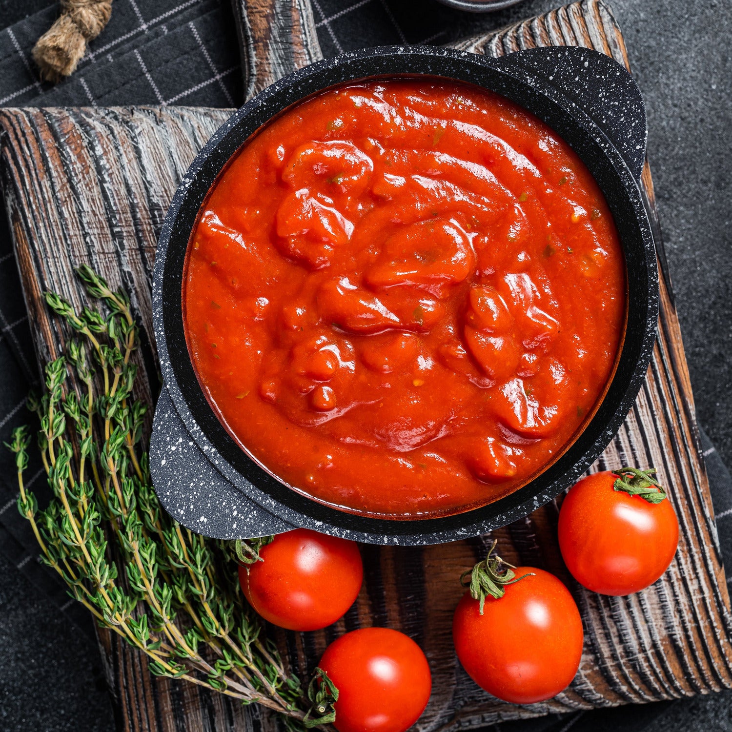 GUSTO CASA - Casseruola con coperchio e fondo a induzione Linea ChefStone - diametro 20 cm