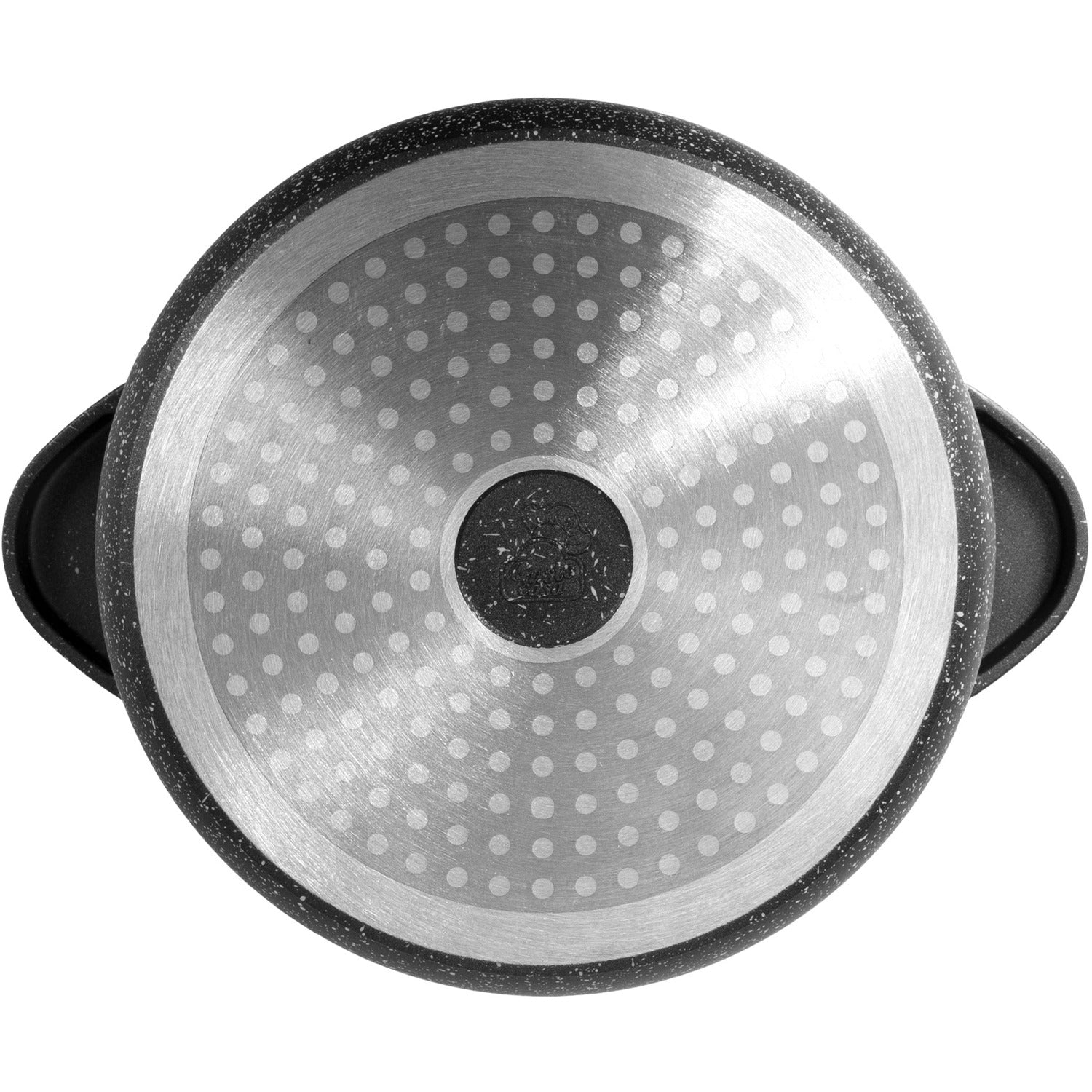 GUSTO CASA - Casseruola con coperchio e fondo a induzione Linea ChefStone - diametro 24 cm