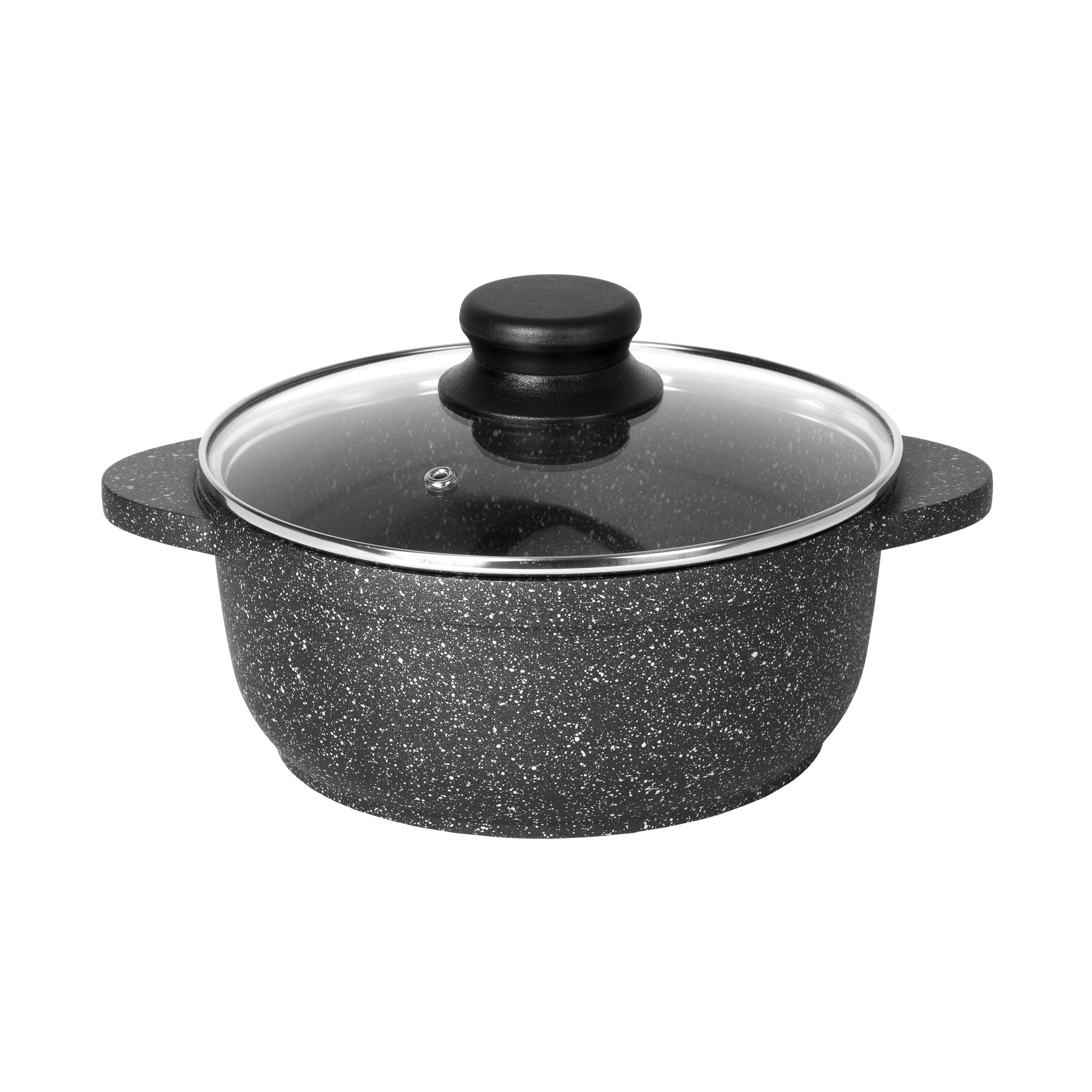 GUSTO CASA - Casseruola con coperchio e fondo a induzione Linea ChefStone diametro 28 cm