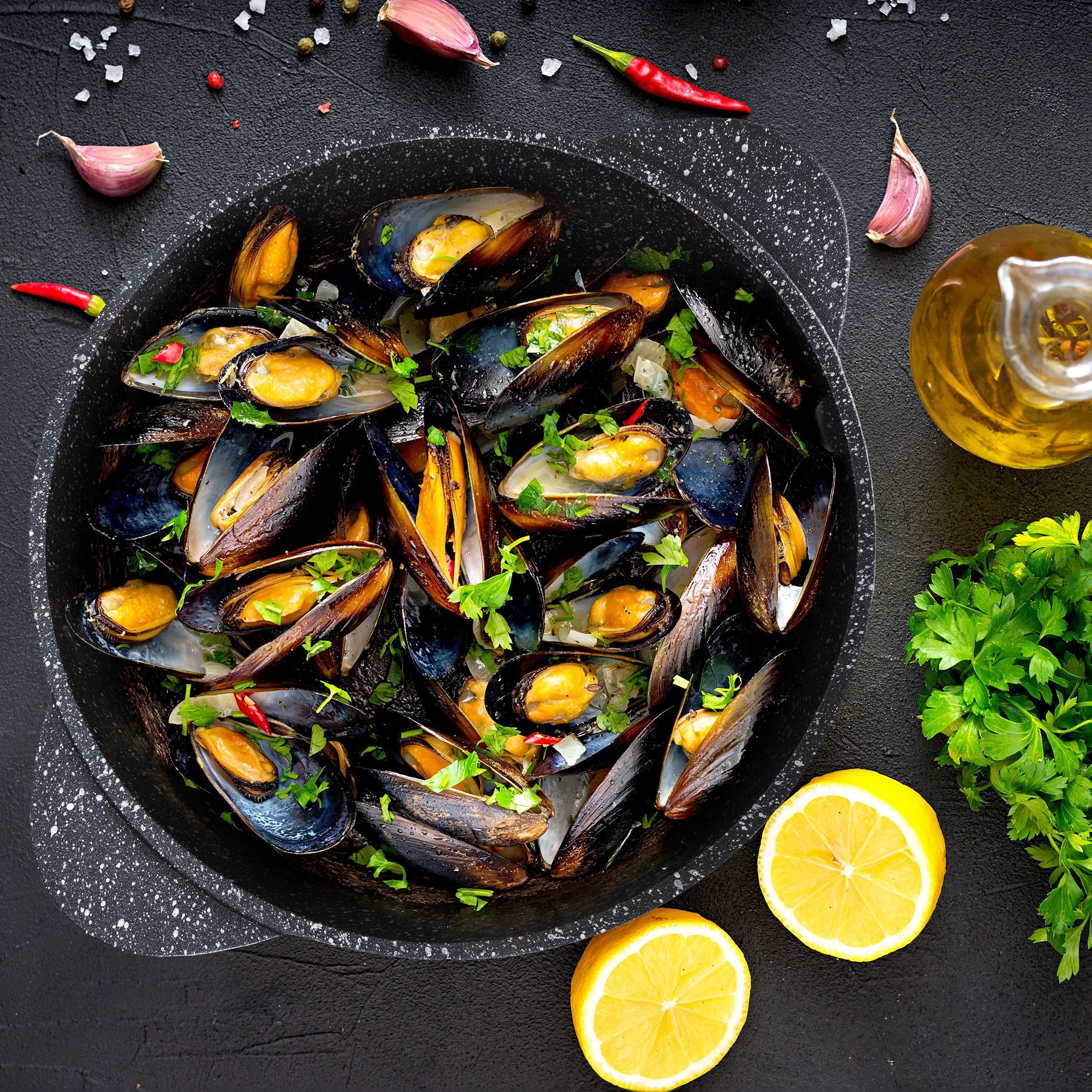 GUSTO CASA - Casseruola con coperchio e fondo a induzione Linea ChefStone diametro 28 cm