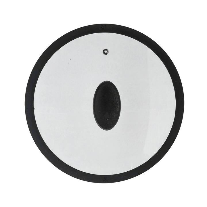 GUSTO CASA - Coperchio in Vetro Temperato con Bordo in Silicone diametro 28 cm