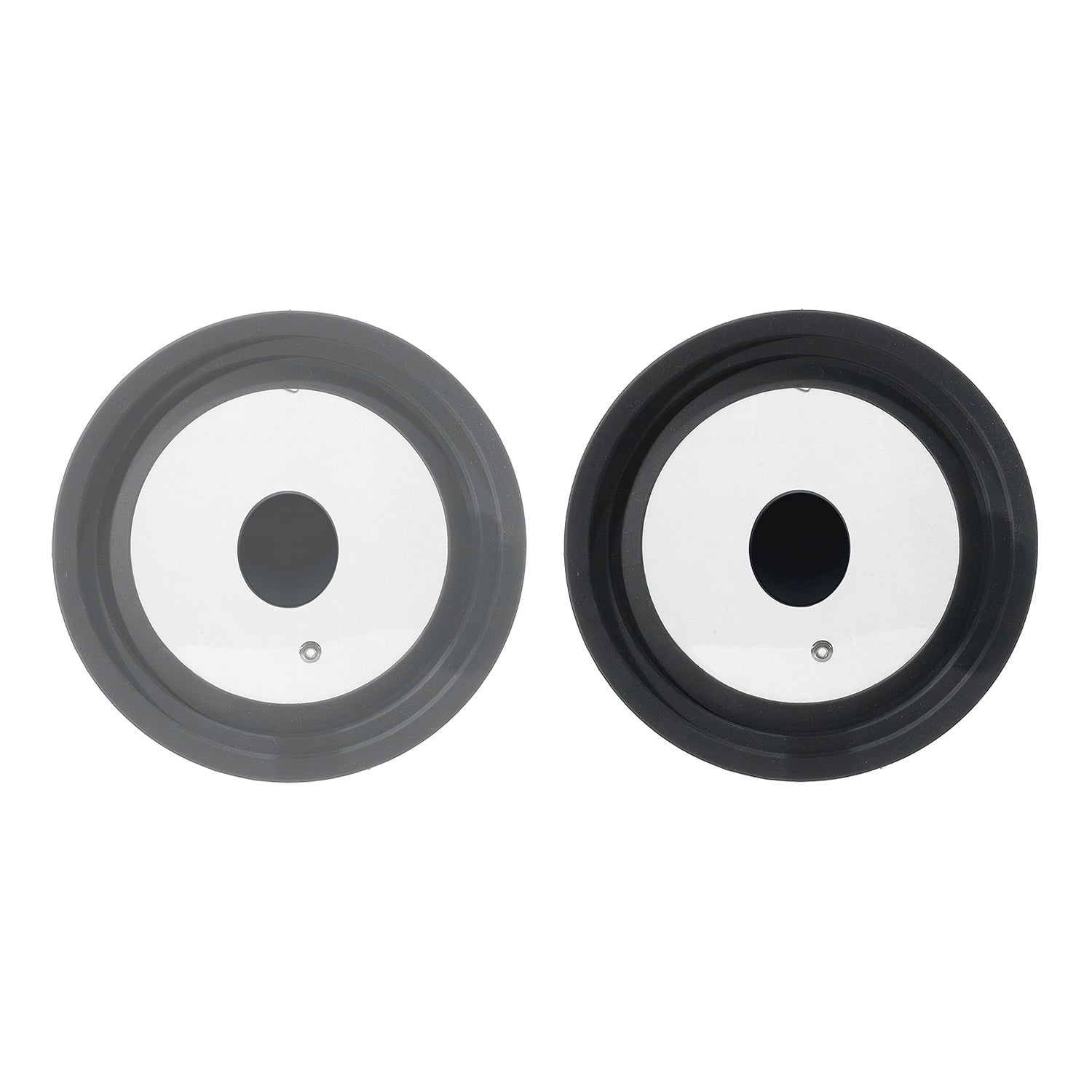 GUSTO CASA - Coperchio Universale Trio in Vetro e Silicone - Adatto a tre diverse misure: diametro 16/18/20 cm