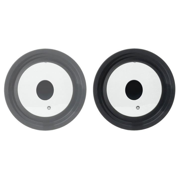 GUSTO CASA - Coperchio Universale Trio in Vetro e Silicone - Adatto a tre diverse misure: diametro 24/26/28 cm