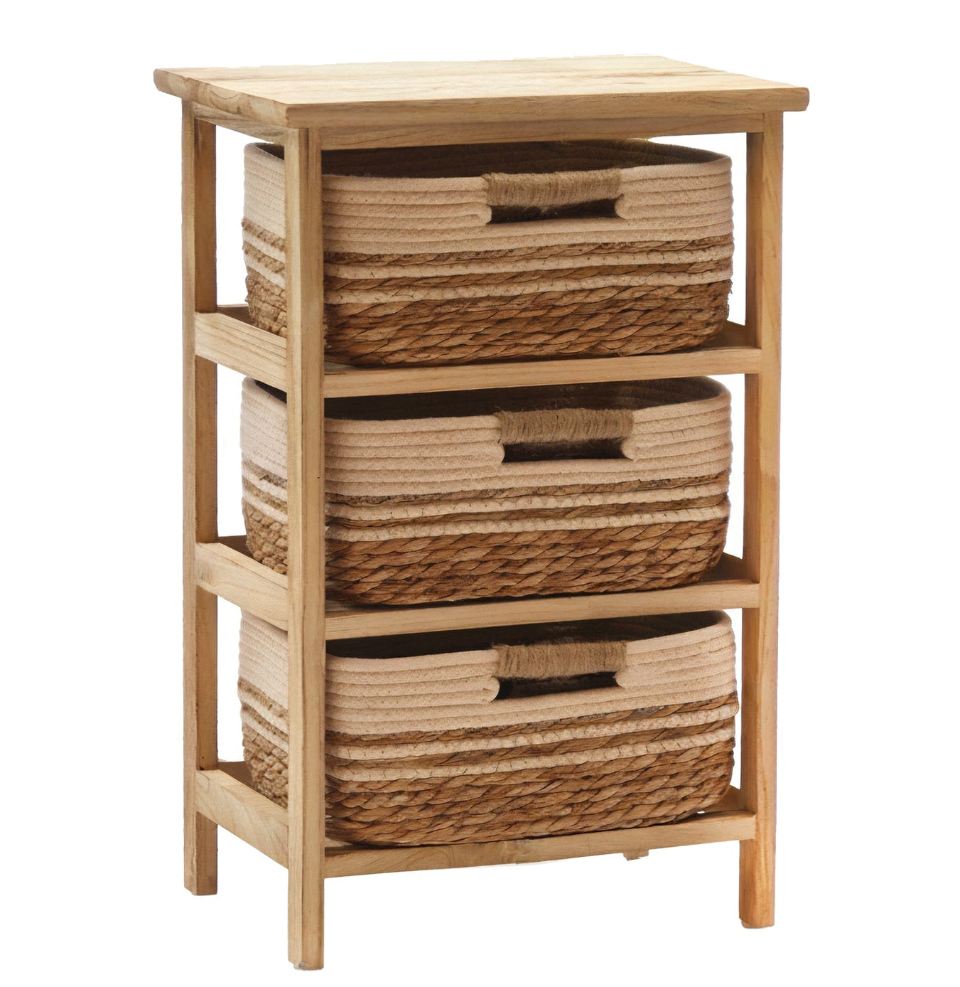 VESTIAMO CASA - Cassettiera Multiuso Linea Woodhandy 3 Cassetti - h57x37x27 cm
