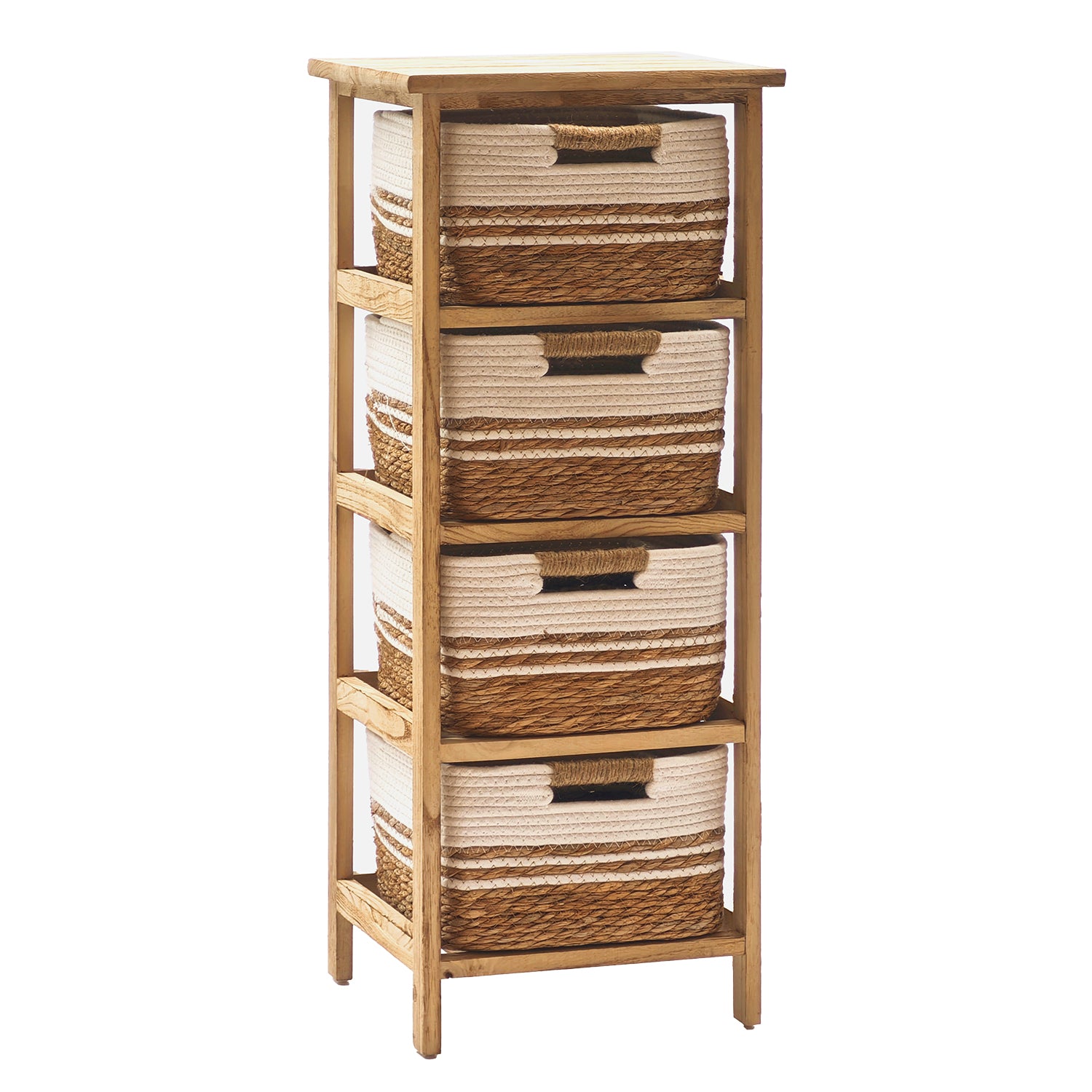 VESTIAMO CASA - Cassettiera Multiuso Linea Woodhandy 4 Cassetti - h83x33x31 cm