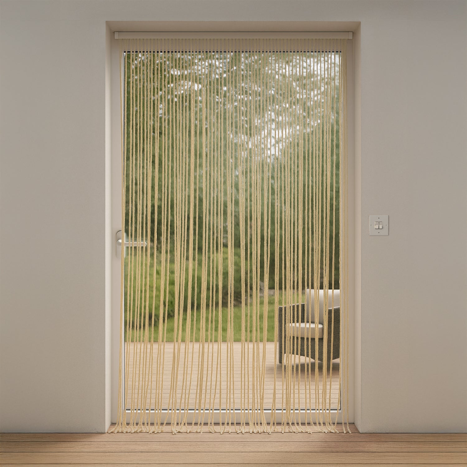 VESTIAMO CASA GIARDINO - Tenda in Cotone a Fili Intrecciati h230x120 cm