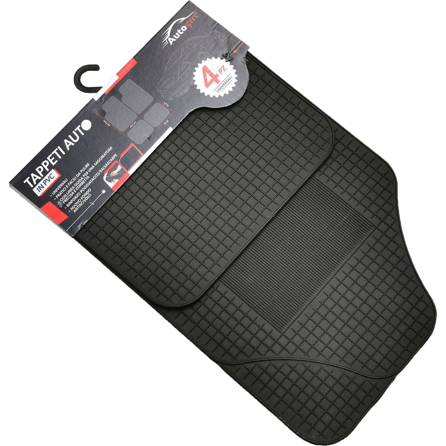 AUTO SPRINT - Tappetini Auto Universali set 4 pezzi