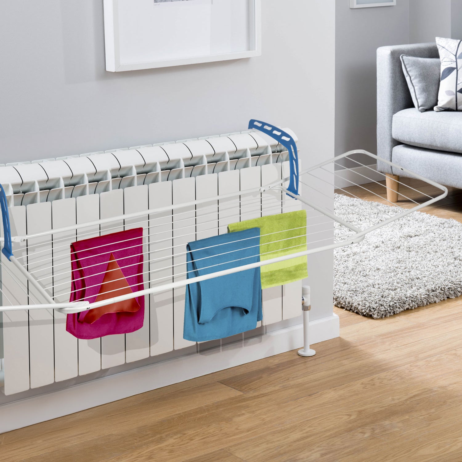 VESTIAMO CASA - Stendibiancheria da balcone Large con ali - 15 metri di stenditura