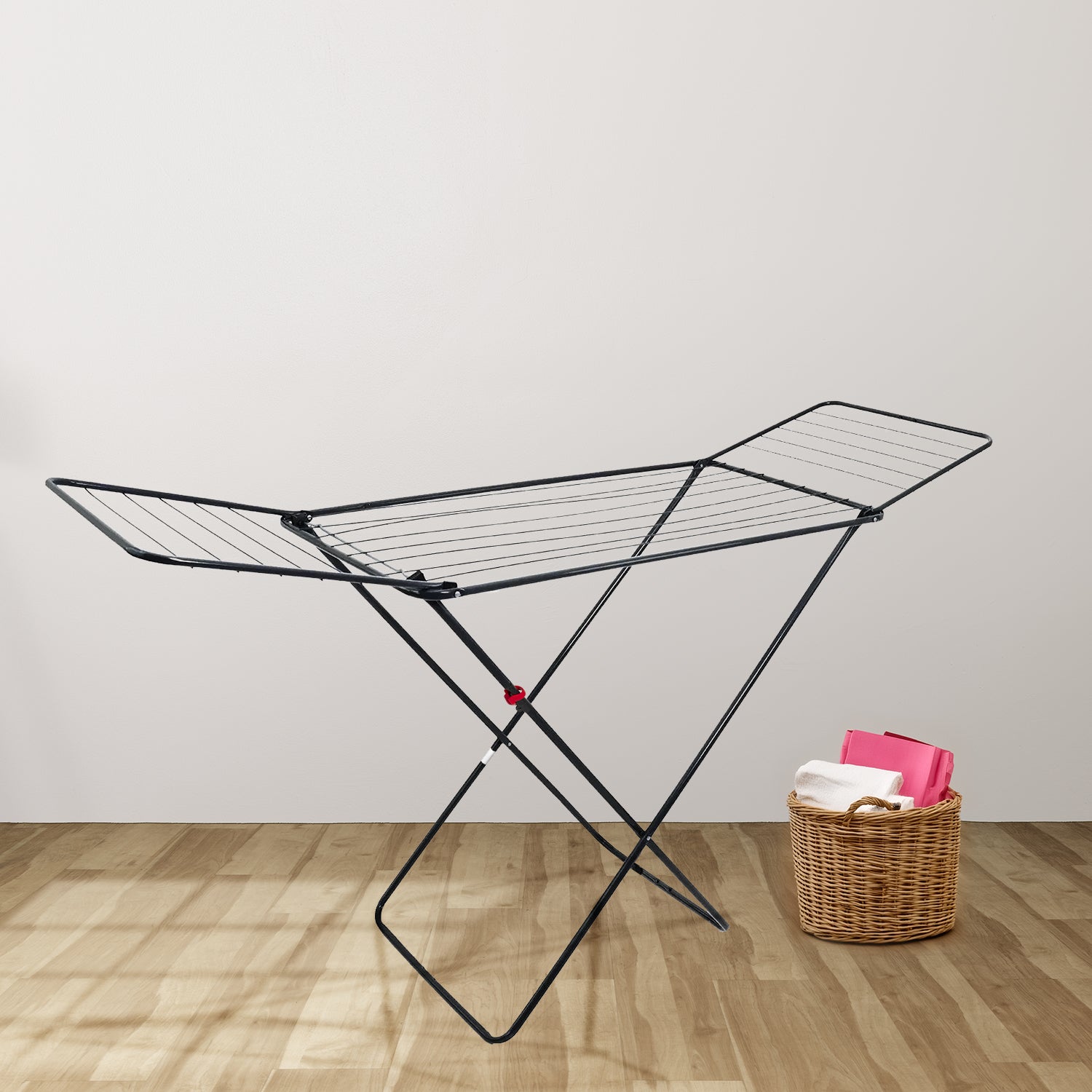 VESTIAMO CASA - Stendibiancheria Jet 3 in acciaio verniciato Nero  - 18 metri di stenditura