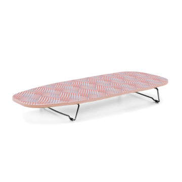 Mini Asse Da Stiro Portatile Da Tavolo 26x11x8 Cm Con Gambe Pieghevoli In Acciaio, Fodera In Cotone Rimovibile, Idea Salvaspazio Per Casa, Viaggi E Cucito - 4
