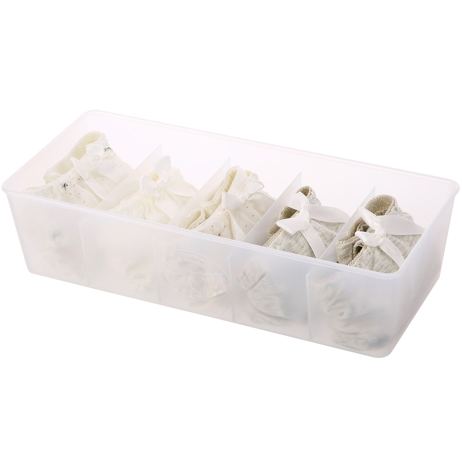 VESTIAMO CASA - Contenitore Divisorio Organizer Salvaspazio 5 Scomparti in Polipropilene - h7,9x31x14 cm