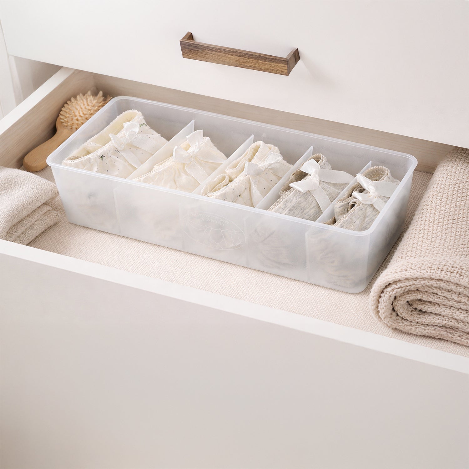 VESTIAMO CASA - Contenitore Divisorio Organizer Salvaspazio 5 Scomparti in Polipropilene - h7,9x31x14 cm