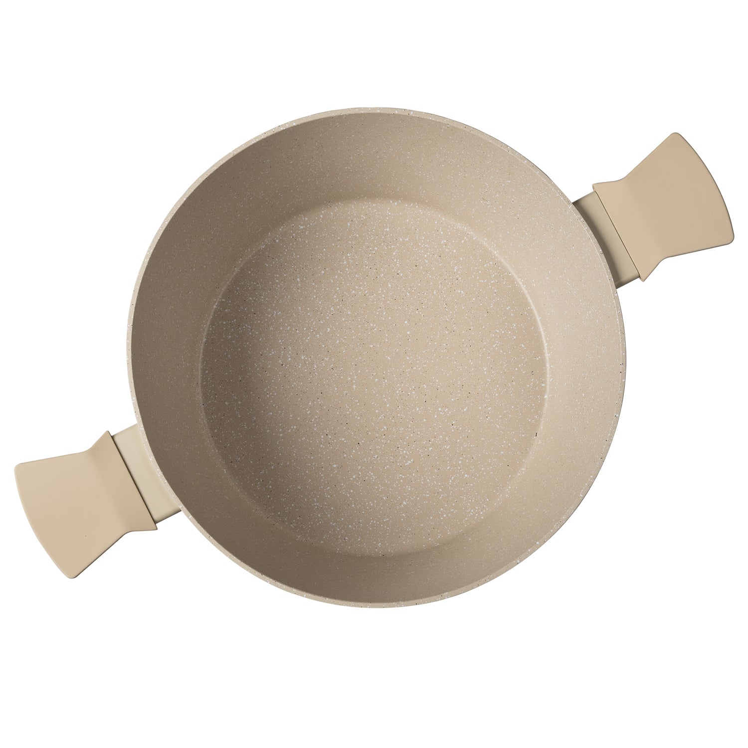 GUSTO CASA - Batteria di Pentole 6 pezzi in Alluminio Elysia Beige - Compatibile con tutti i piani cottura, inclusa induzione