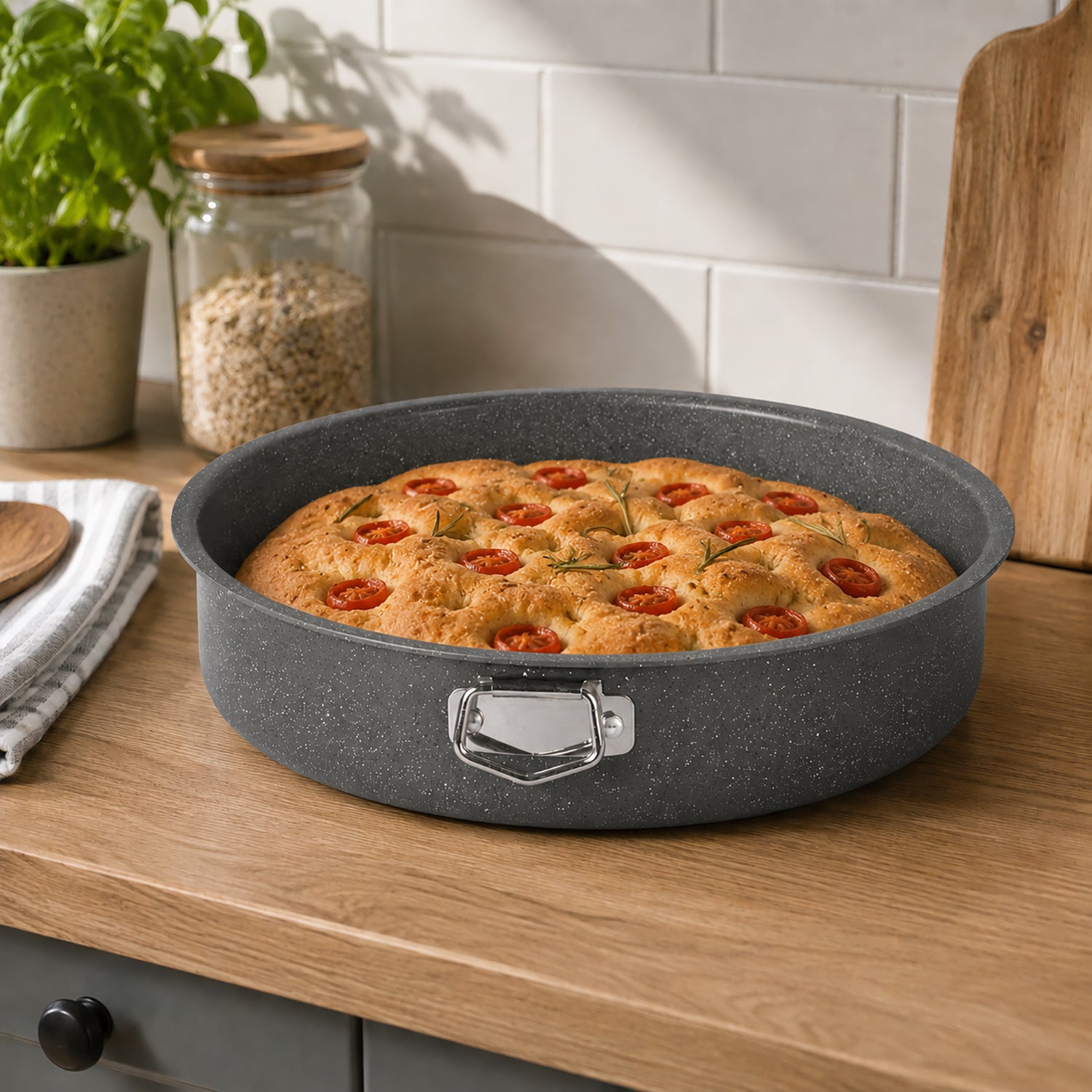 GUSTO CASA - Rostiera Antiaderente Linea CookStone diametro 32 cm