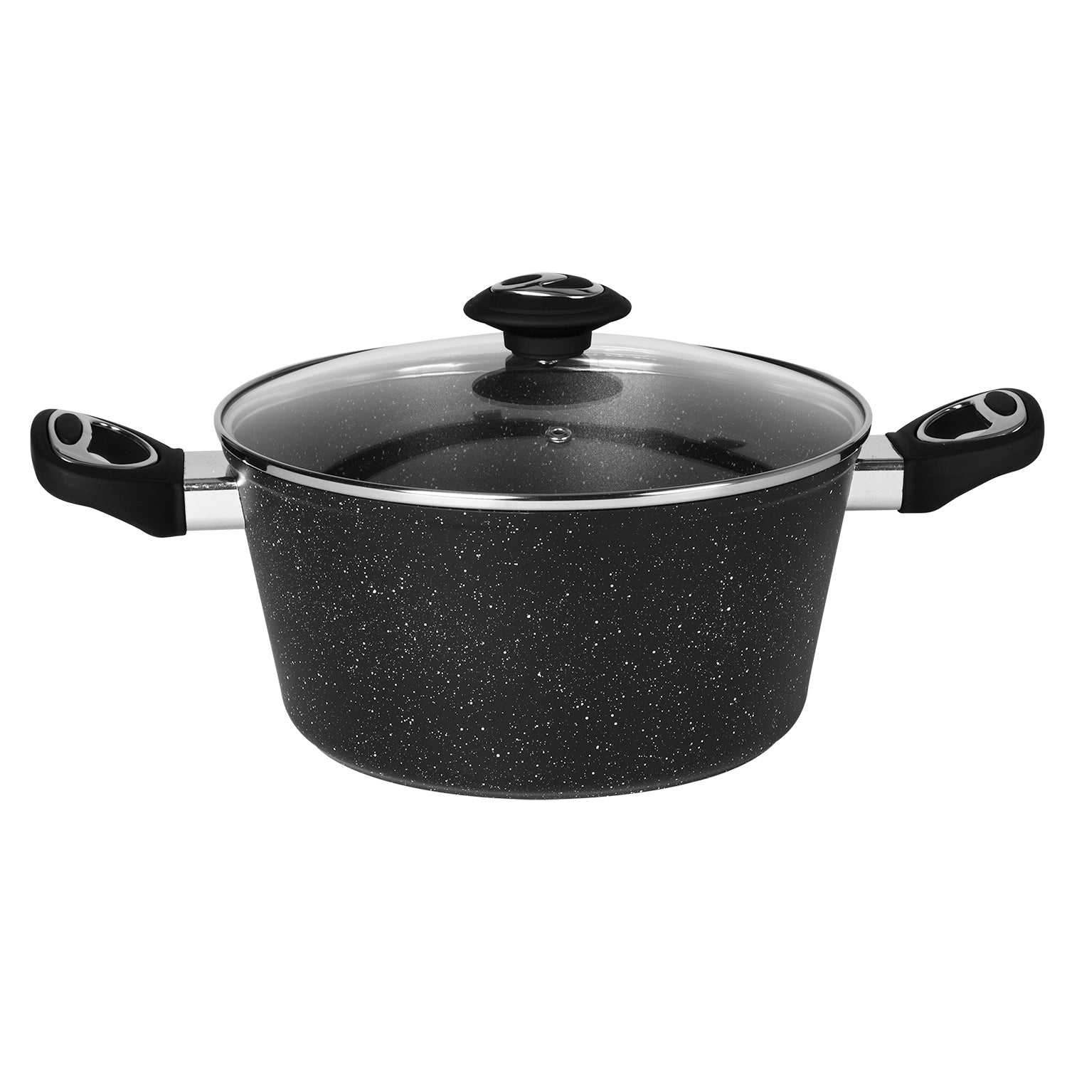 GUSTO CASA - Batteria di Pentole 10 pezzi Effetto Pietra in Alluminio Pressofuso CookStone - Compatibile con tutti i piani cottura, inclusa induzione
