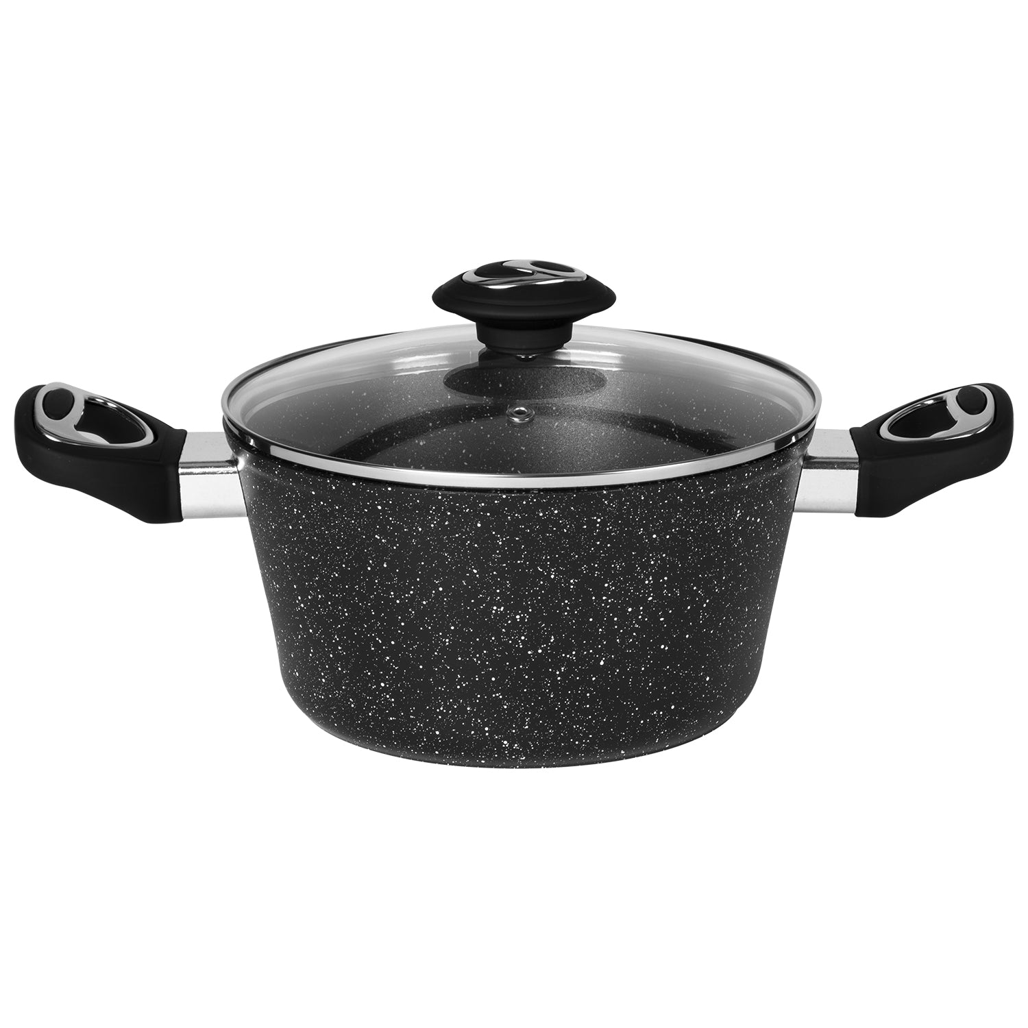 GUSTO CASA - Batteria di Pentole 10 pezzi Effetto Pietra in Alluminio Pressofuso CookStone - Compatibile con tutti i piani cottura, inclusa induzione