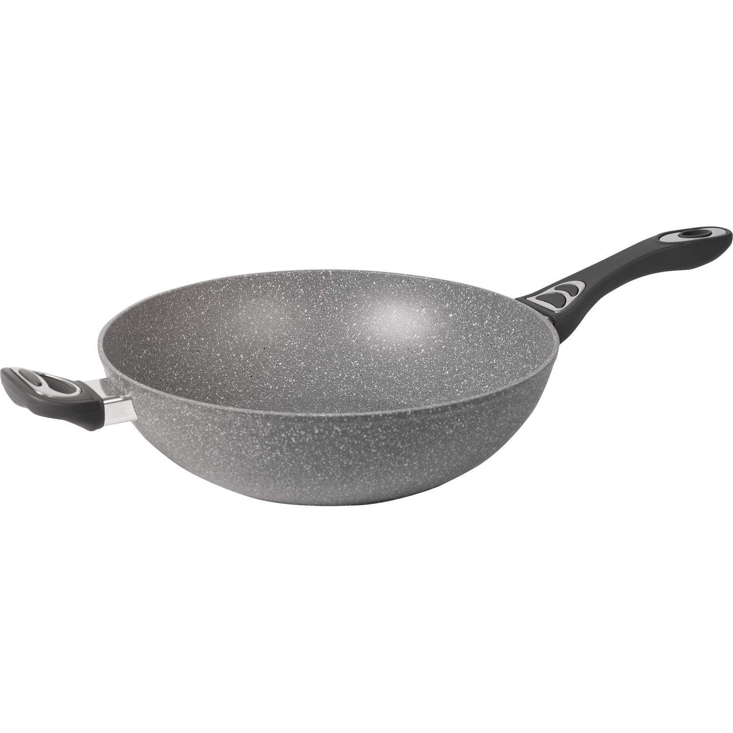 GUSTO CASA - Padella Wok in alluminio pressofuso Linea CookStone diametro 32 cm