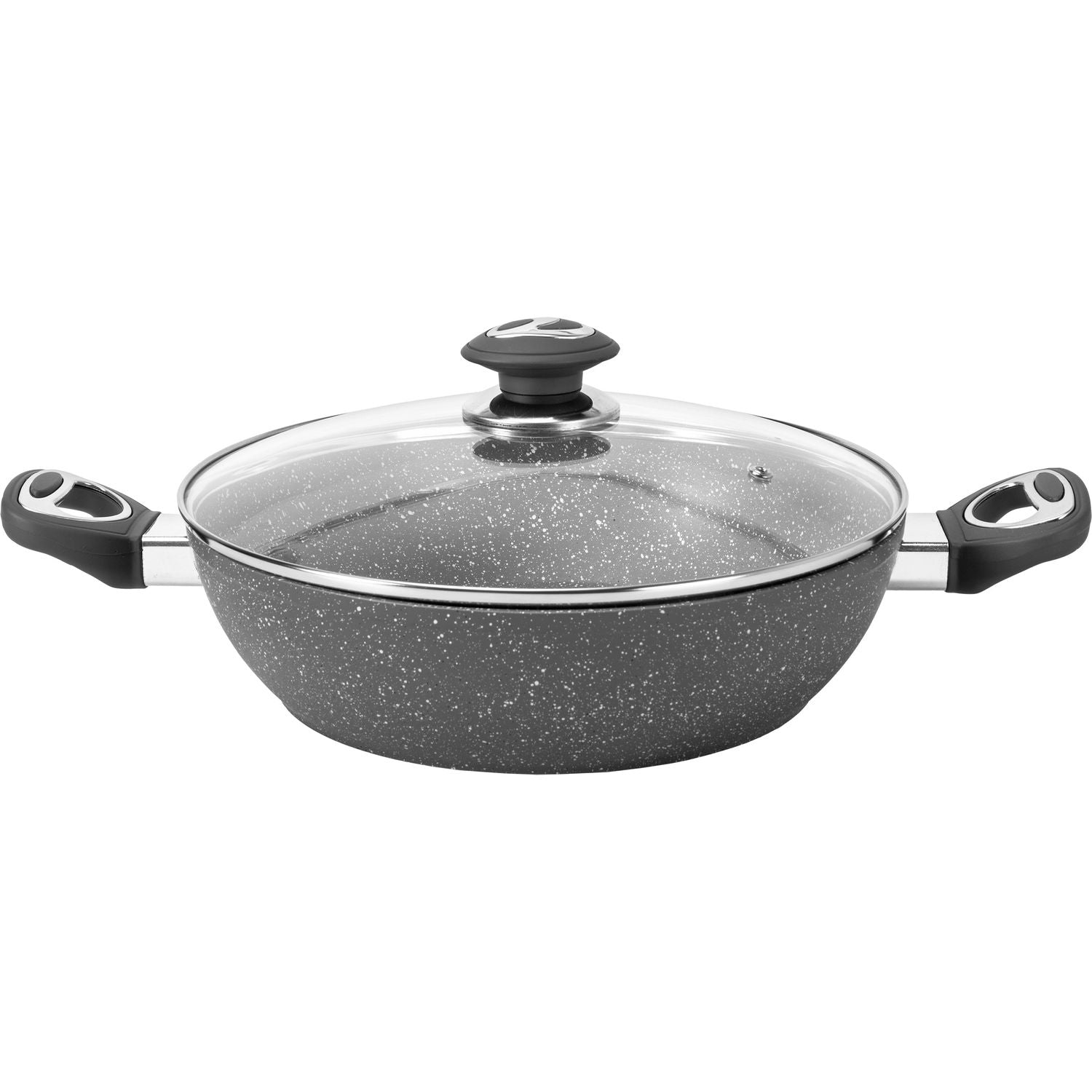 GUSTO CASA - Tegame con coperchio in alluminio pressofuso Linea CookStone - diametro 28 cm