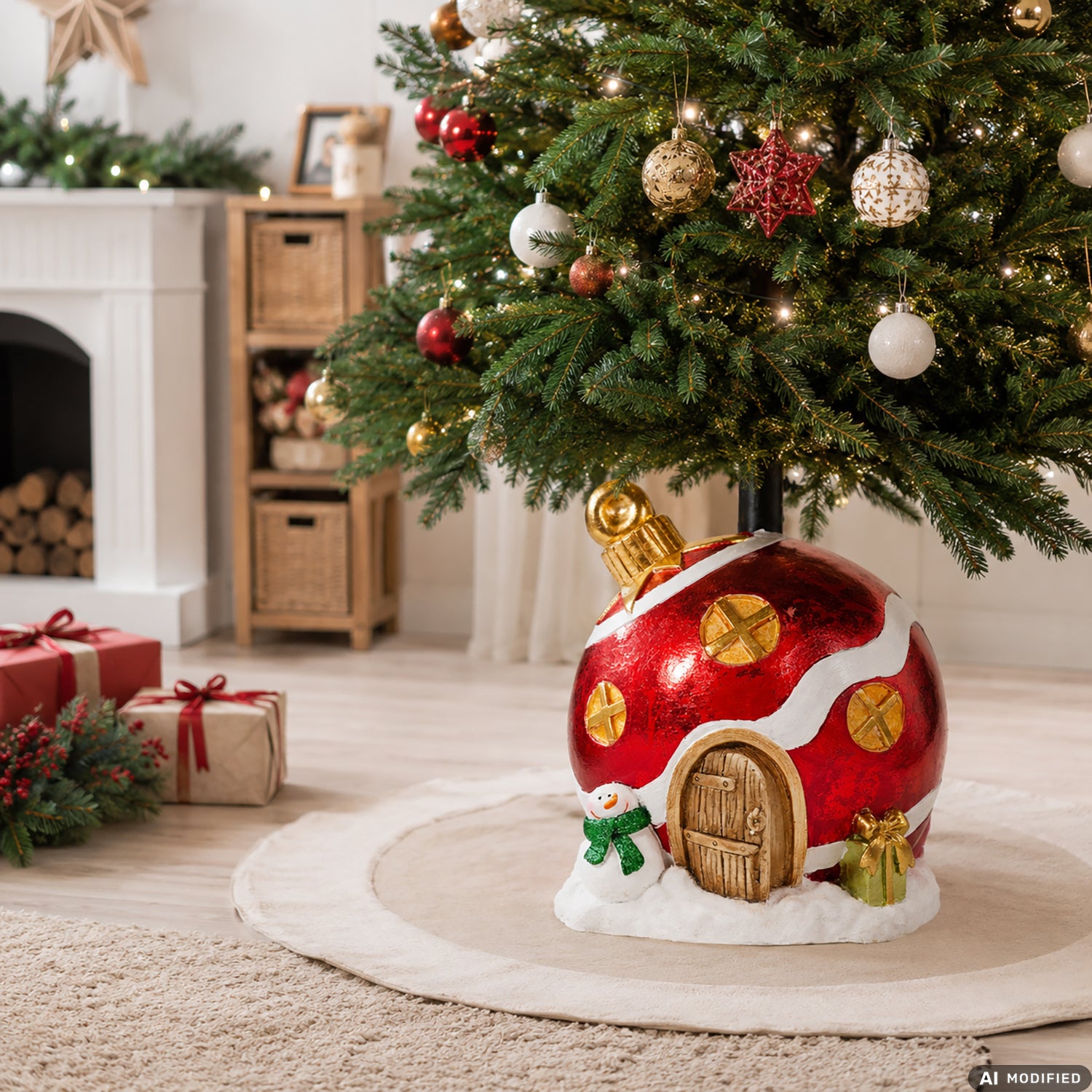 VESTIAMO CASA GRAN NATALE - Base Albero Palla Natalizia h43x33x32 cm