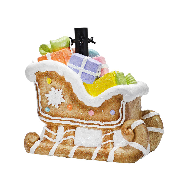 VESTIAMO CASA GRAN NATALE - Base Albero Natale Slitta Candy h39,5x38,8x22 cm
