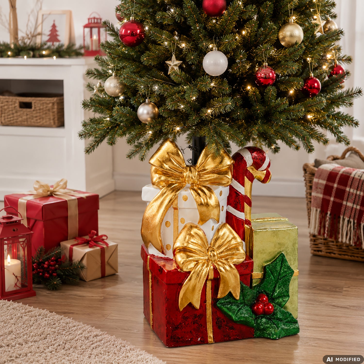 VESTIAMO CASA GRAN NATALE - Base Albero Doni Natalizi h52,5x43,5x32,8 cm