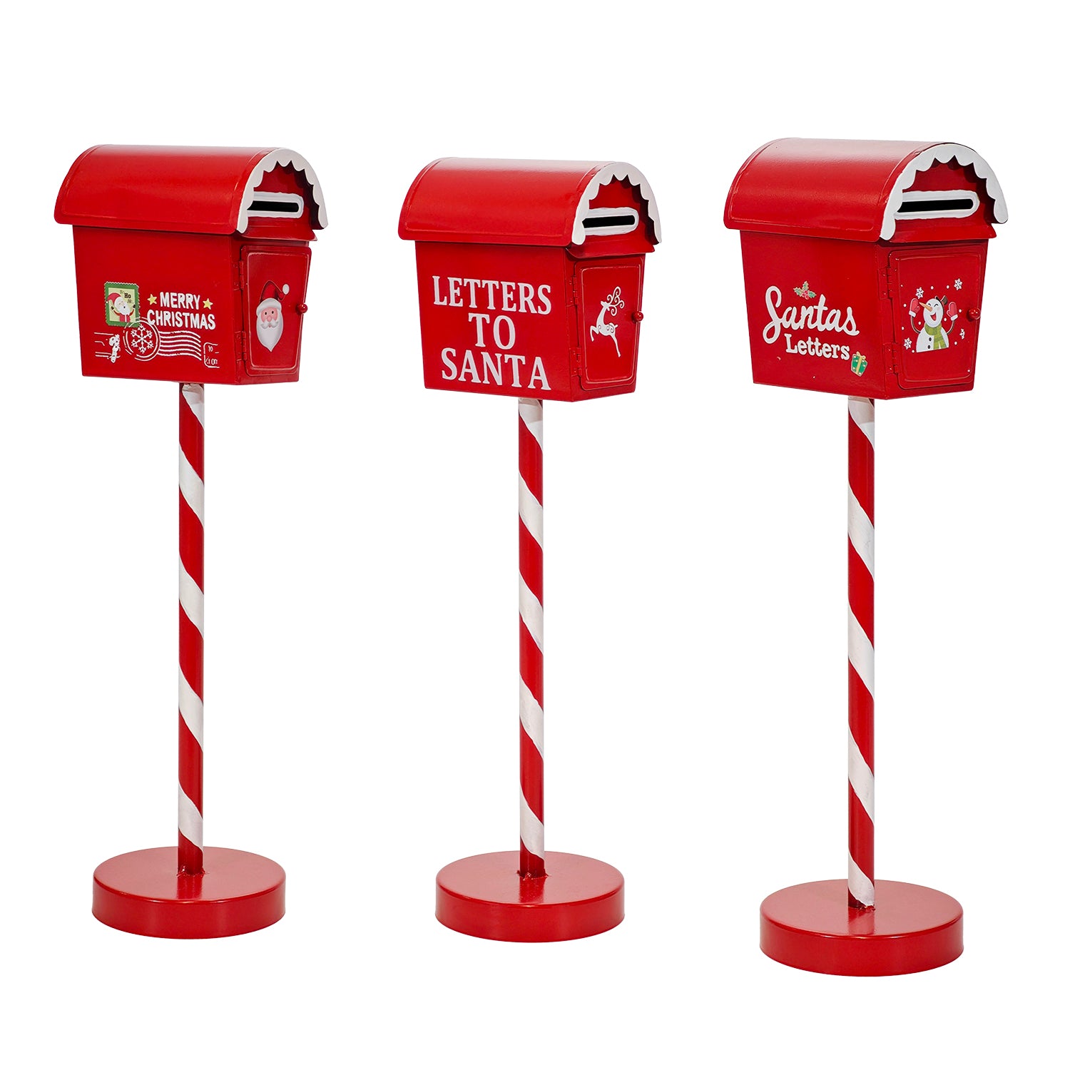 VESTIAMO CASA GRAN NATALE - Cassetta Postale Natalizia Decorativa in Metallo h49 cm