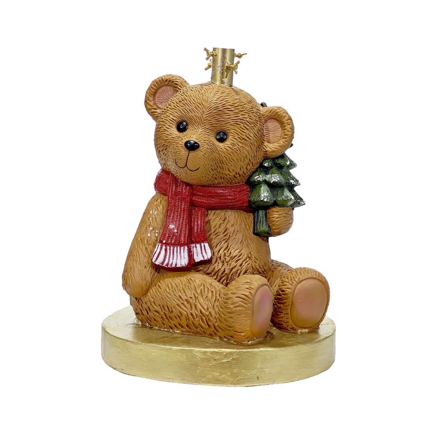 VESTIAMO CASA GRAN NATALE - Base Albero di Natale con Orso Decorativo h54 cm