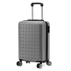 FREE TIME - Trolley Semirigido 19" Grigio in ABS con 4 ruote - h54x35x21 cm