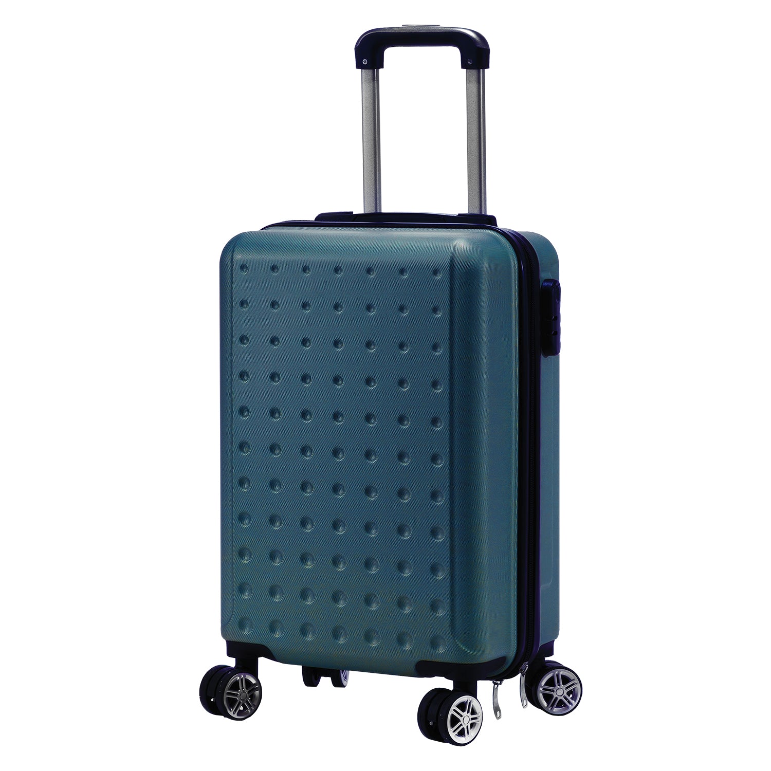 FREE TIME - Trolley Semirigido 19" in ABS con 4 ruote Blu - h54x35x21 cm