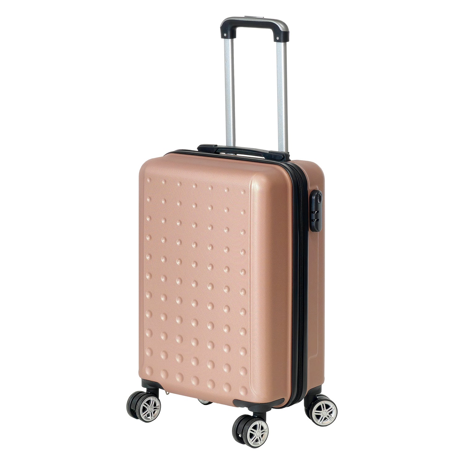 FREE TIME - Trolley Semirigido 19" in ABS con 4 ruote Rose Gold - h54x35x21 cm