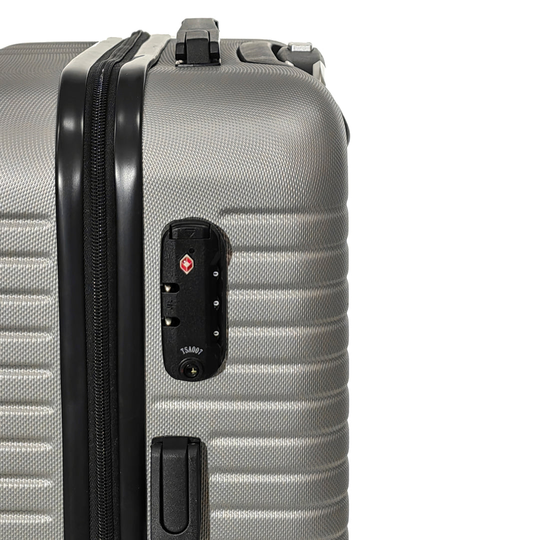 COOLIFE Set Valigie Rigide 2 Pezzi (M + L) Con Ruote Silenziose 360° – PC+ABS, Lucchetto TSA, Argento Chiaro