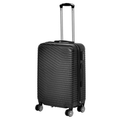 FREE TIME - Trolley Semirigido 24" Nero in ABS con 4 ruote - h65x44x26 cm