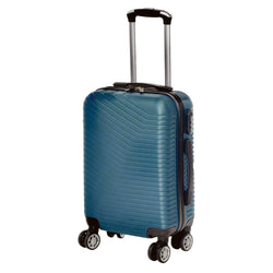 FREE TIME - Trolley Semirigido 24" Petrolio in ABS con 4 ruote - h65x44x26 cm