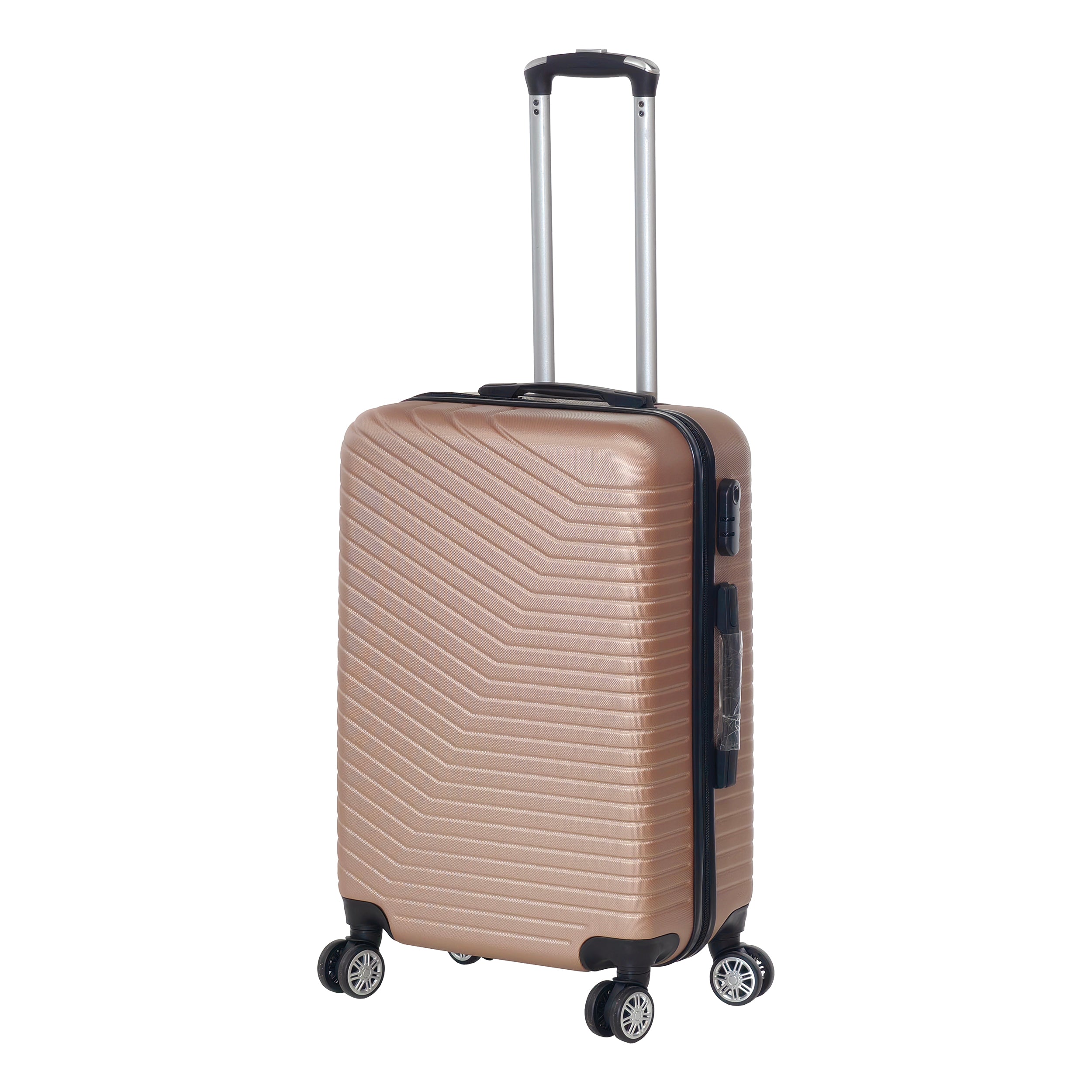 FREE TIME - Trolley Semirigido 24" Rose Gold in ABS con 4 ruote - h65x44x26 cm