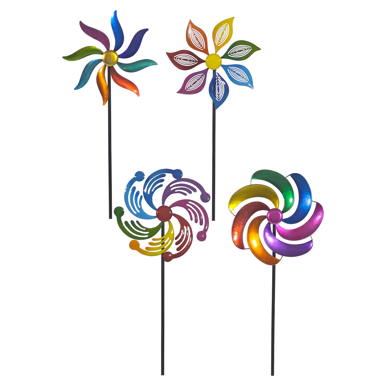 VESTIAMO CASA GIARDINO - Decorazione da Giardino con Girandola Multicolore h120 cm