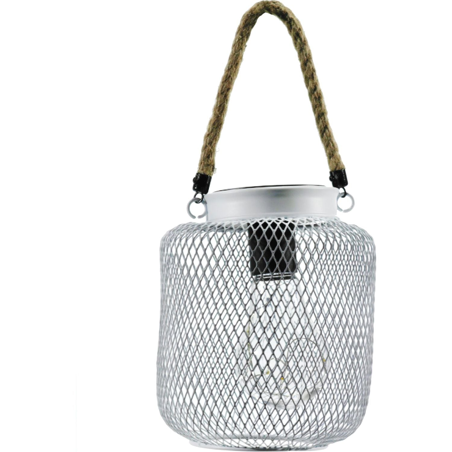 DICTROLUX - Lanterna Solare Led Bianca - altezza 16 cm diametro 13 cm