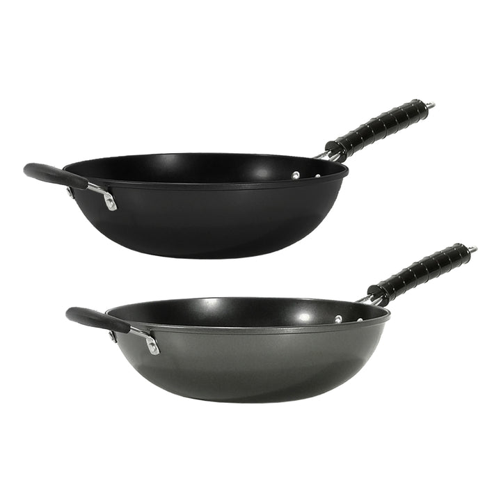 GUSTO CASA - Padella wok con manici diametro 34 cm