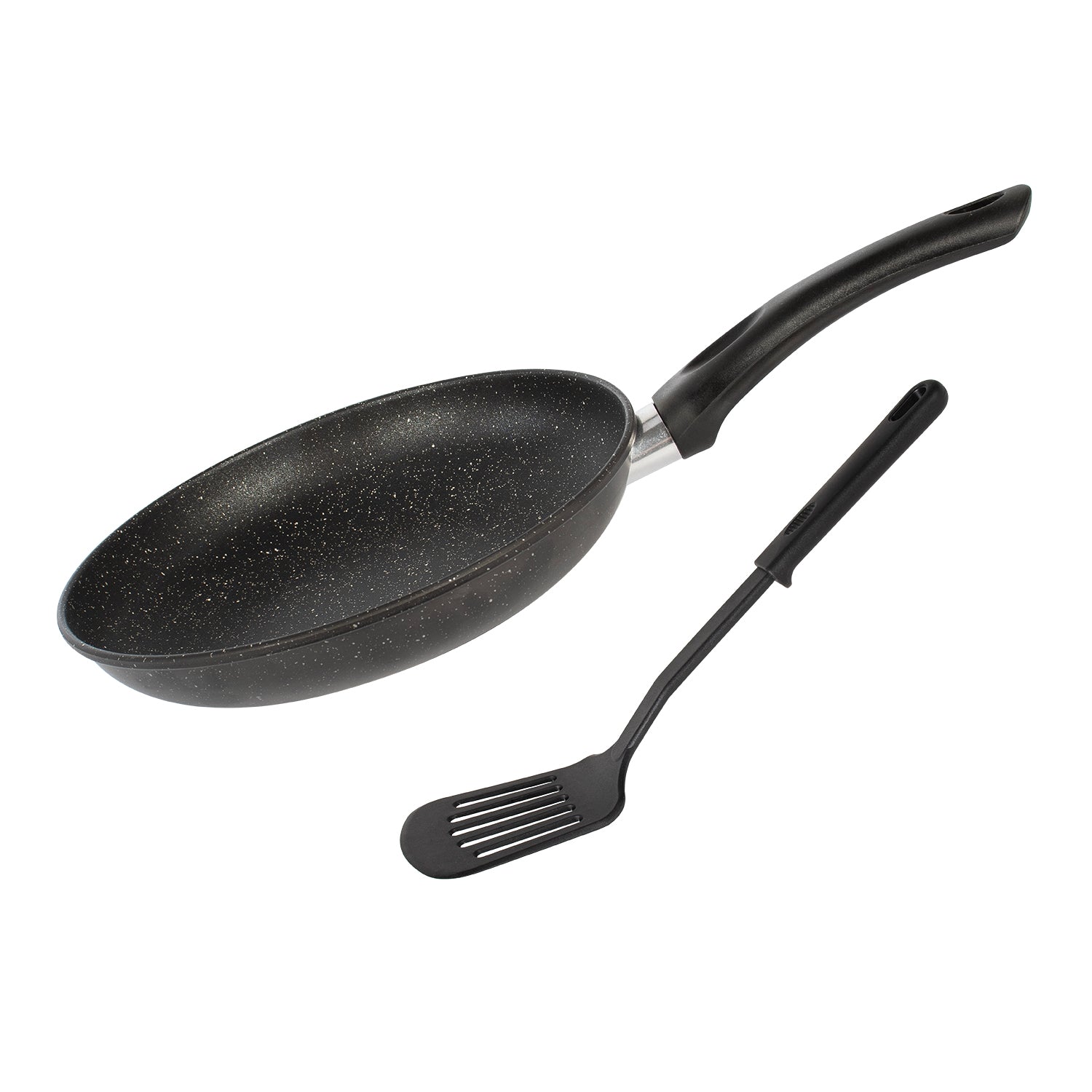 GUSTO CASA - Set Padella Antiaderente con pala forata Linea Augusta diametro 28 cm - 2 Pezzi